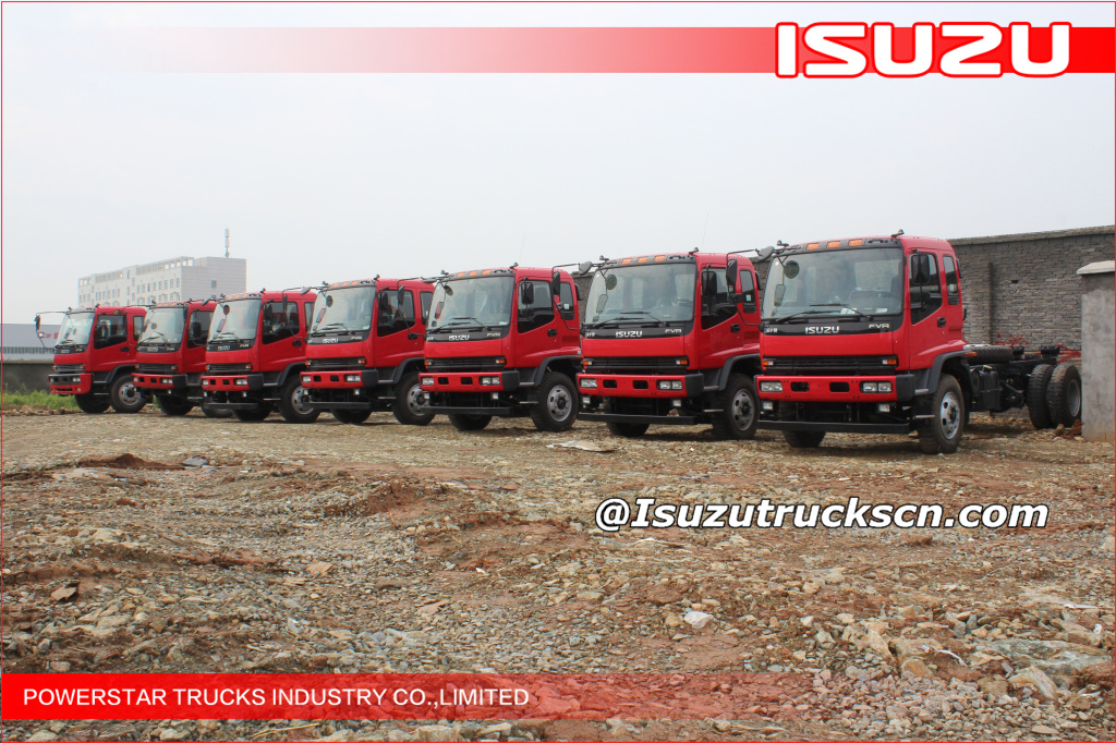 Isuzu FVR heavy chassis for industrial foam water fire truck application