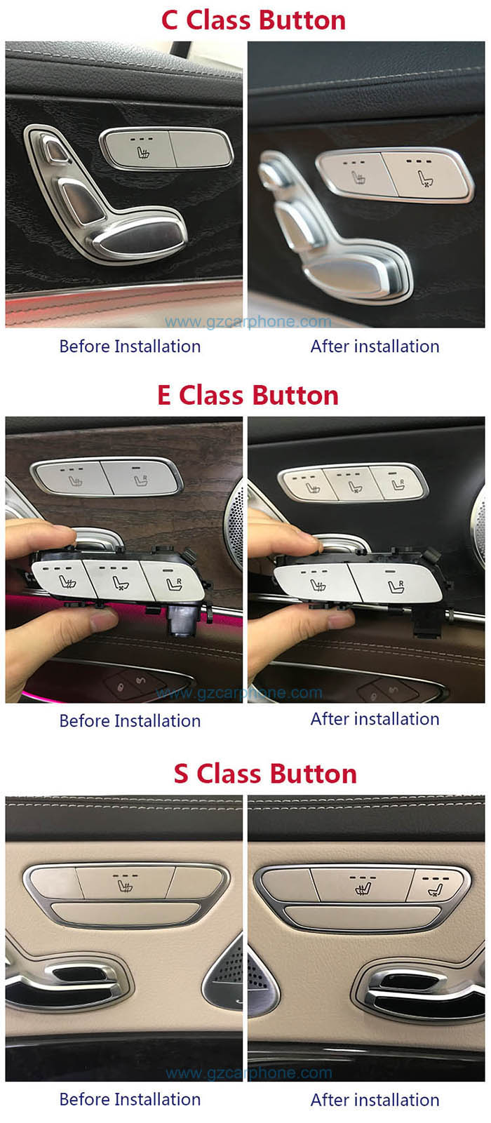 OEM Design Ventilation Seat for Mercedes Benz C Class W205, E Class W213, GLC X253, S Class W222