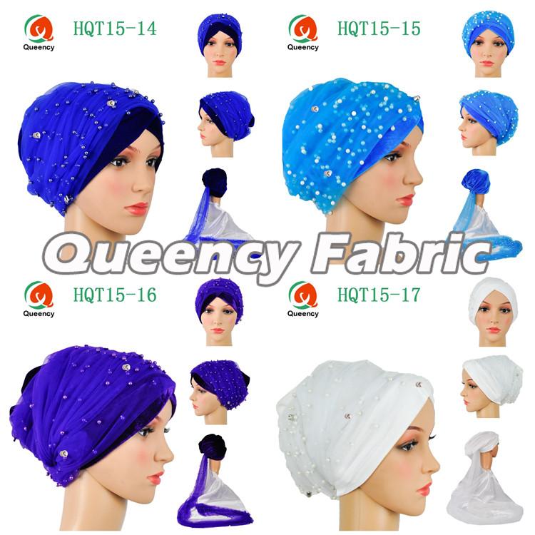 Beaded Net Velvet Turbans