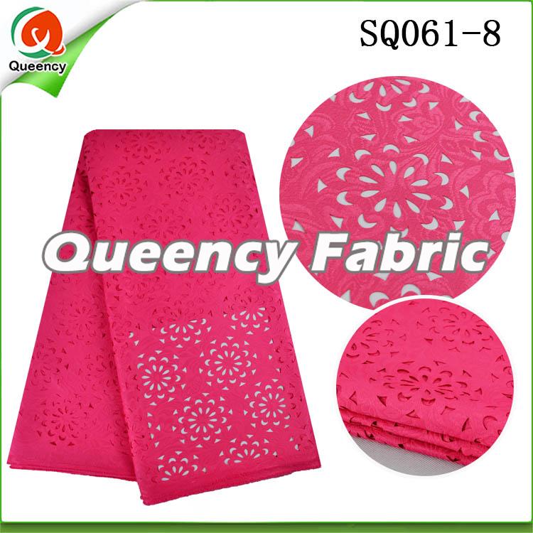 Fushia Voile Lace Laser