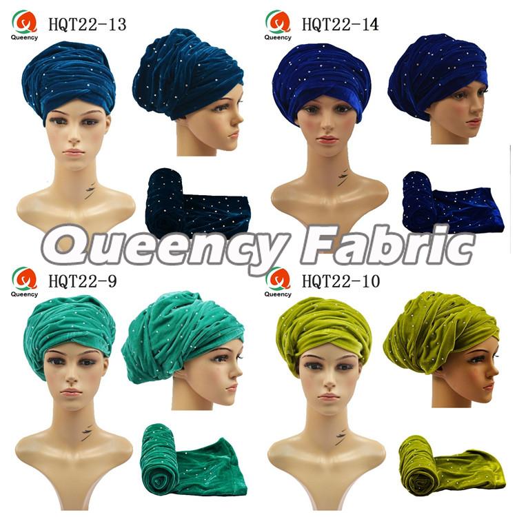 Turban Stones Velvet Fabric