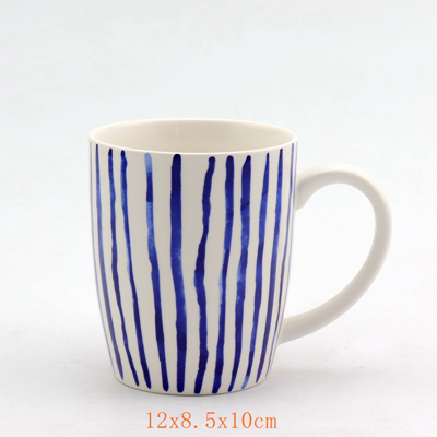 Porcelain Blue Stripes Mug