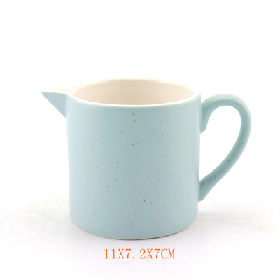 Matt Blue Pottery Pitcher for Cream