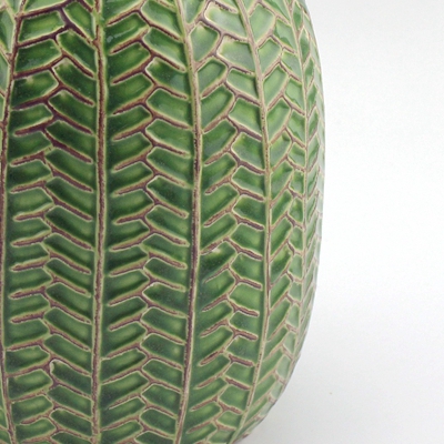 ceramic green vase