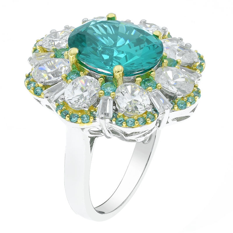 Wholesale Women Paraiba Flower Ring