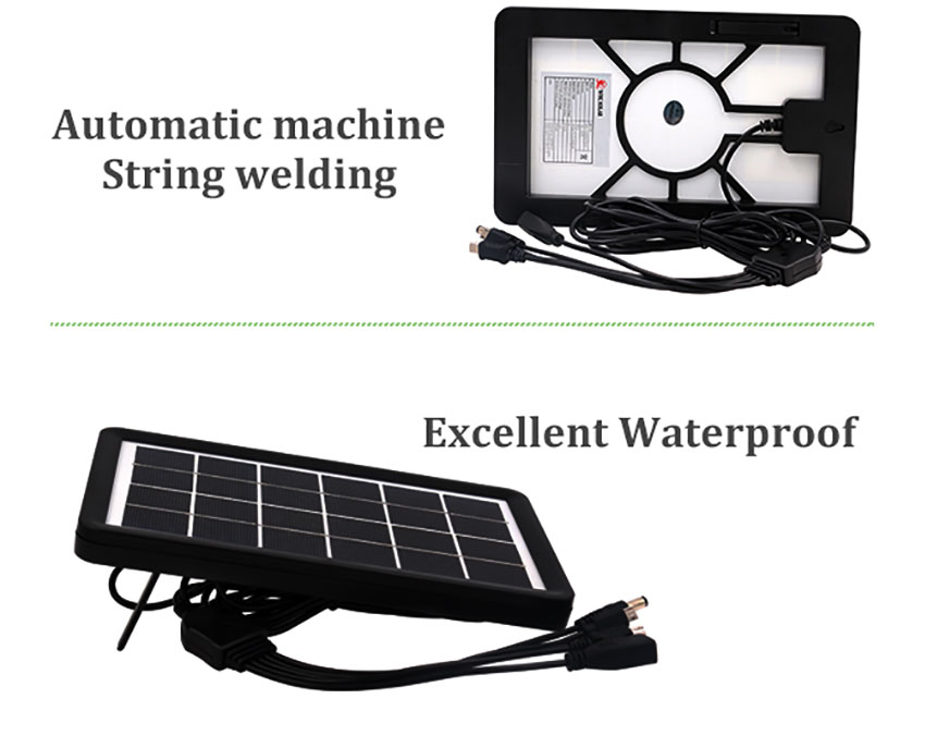 3W Portable USB Solar Panel Power Mobile Charger waterproof material