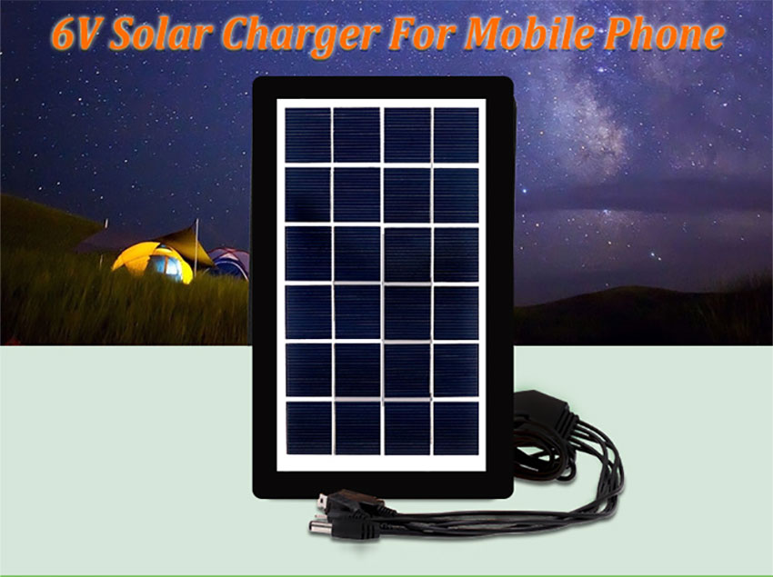 3W Portable USB Solar Panel Power Mobile Charger for camping lighting