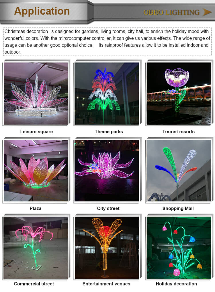 led flower motif light