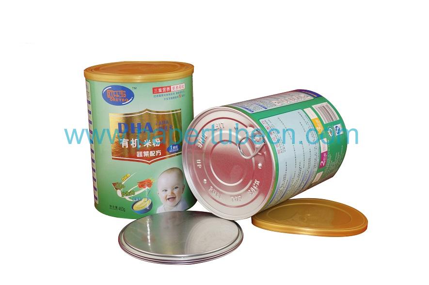 Custom Paper Canister For Baby Infant Nutrition Cereal Packaging