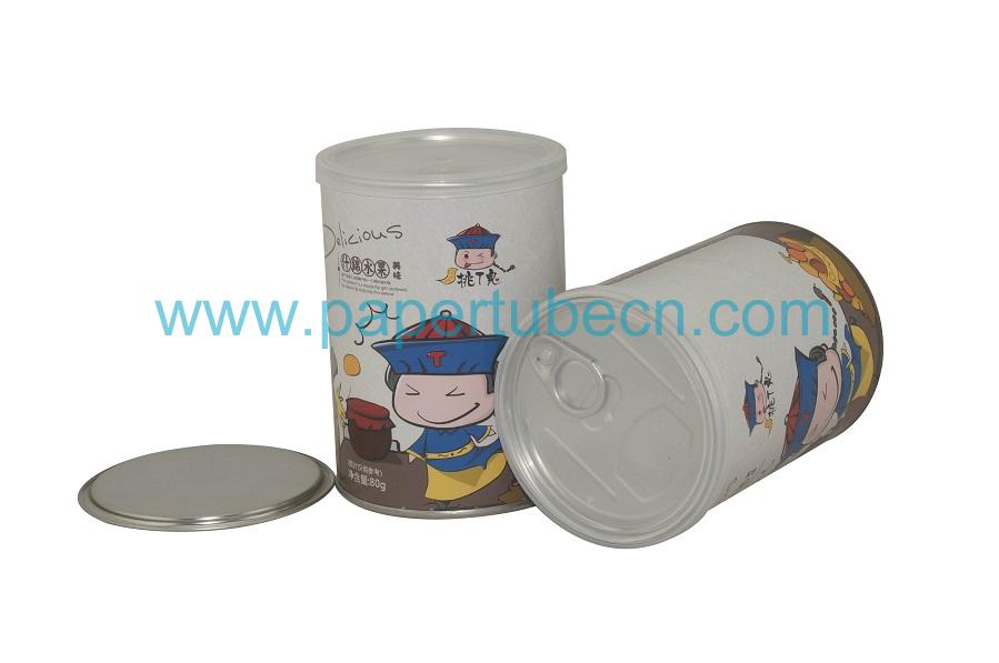 Cans Assorted Seasonal Fruits Packaging Tube Al EOE Lid Paper Canister