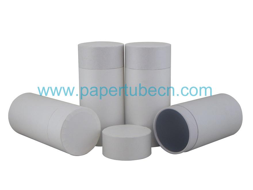 Flat Lid All White Inside Rolled Edge Paper Tube