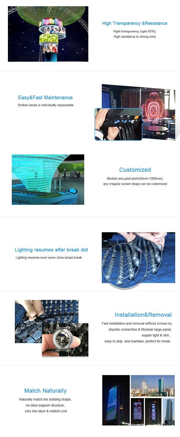 curtain video walls p2 p3 p4 p5 p6 p8 flexible led