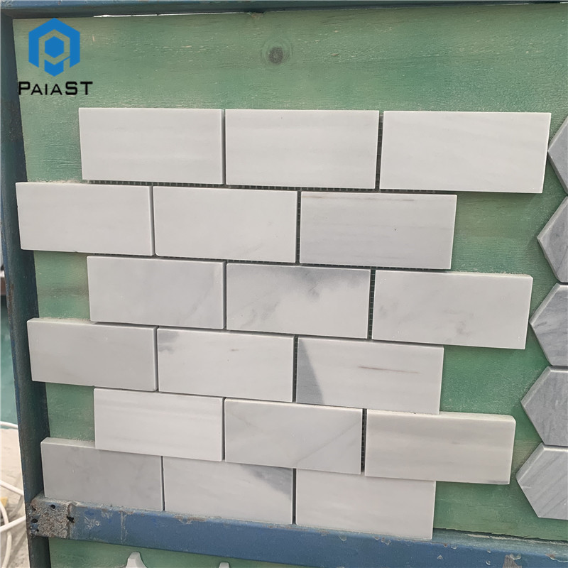 white marble mosaic tile