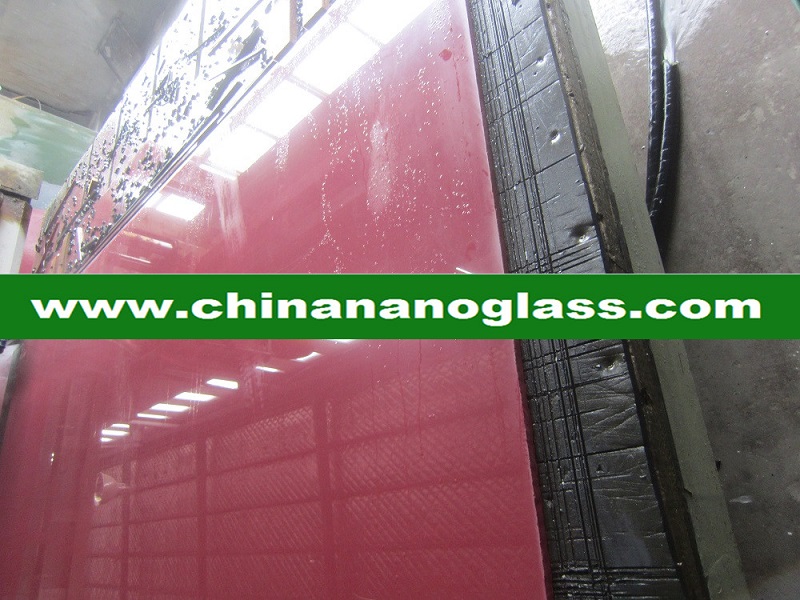 Red Color Nanoglass Slabs