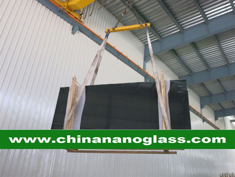 Black Marmoglass Black Crystallized Glass Panels