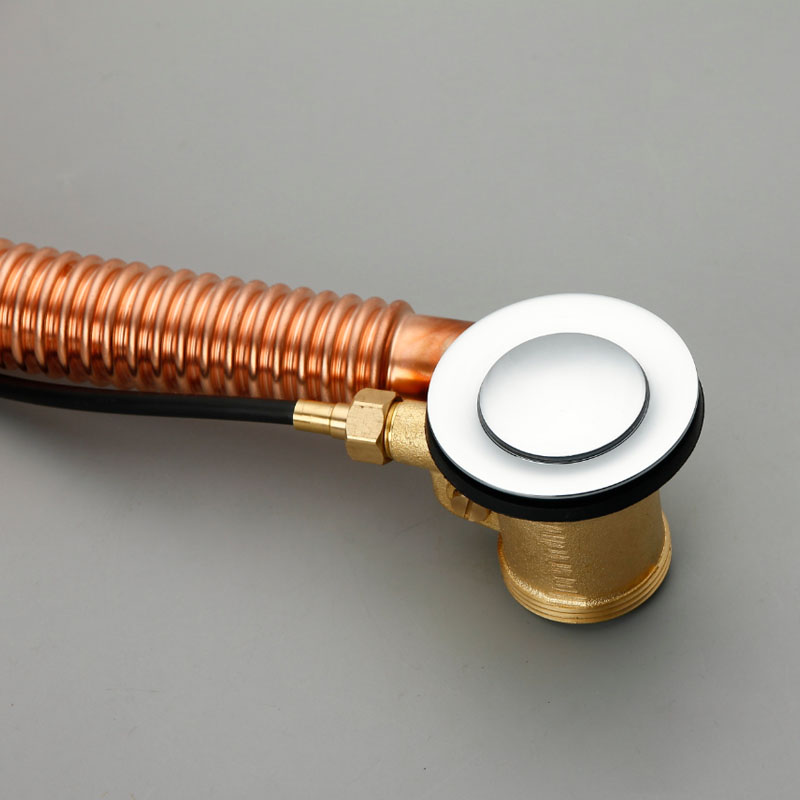 Brass Bath Pop-Up Drain Bathroom Bathtub Sink Waste Drainer Bathtub Drain NEUNAS bc1804-3