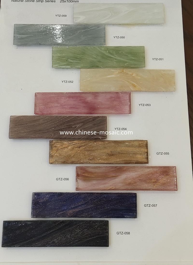 natural stone vein glass mosaic