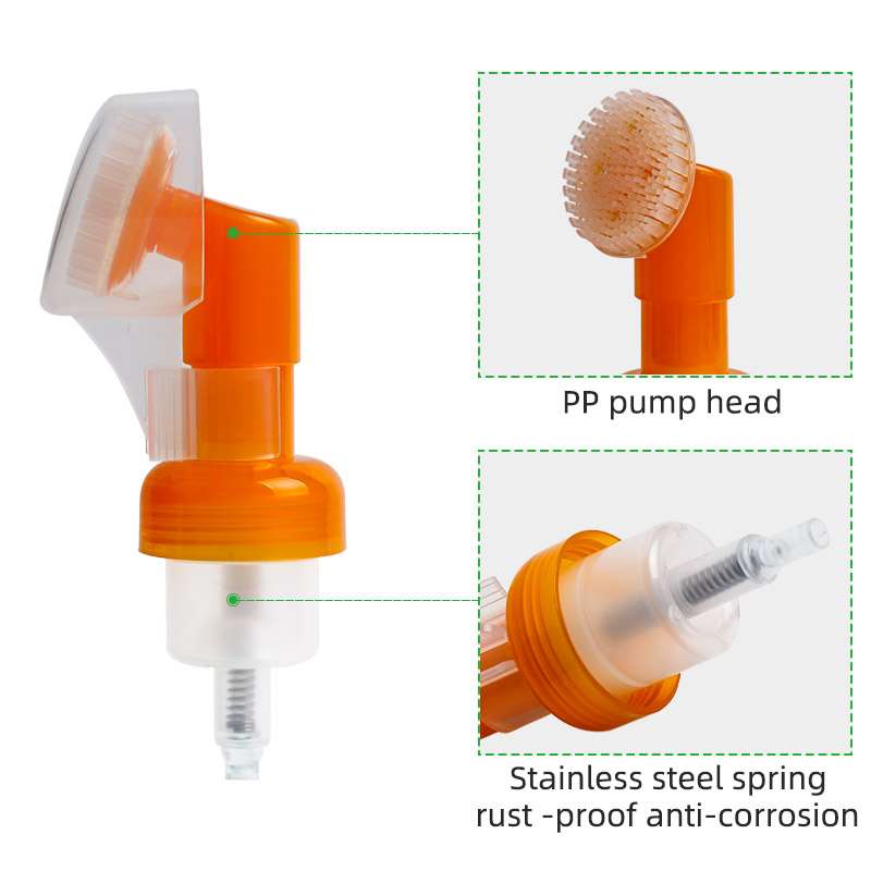 china PP red popular foam pump with brush