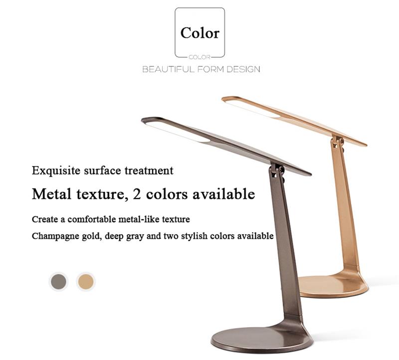 Ultra thin and light touch control metal LED table desk lamp