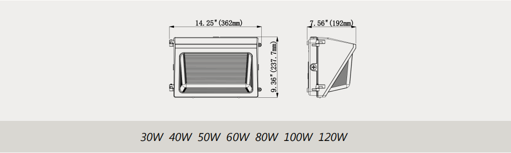 Junction-box installation wall pack light