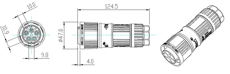 AC 3-phase connector