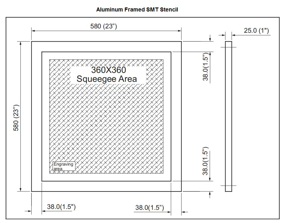 \Aluminum Framed SMT Stencil 23inch