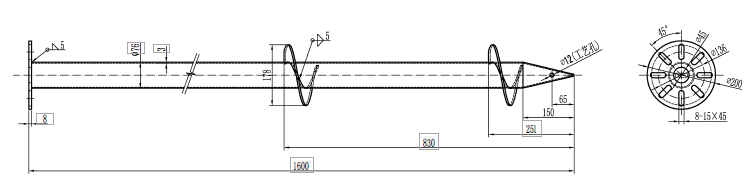 Two pcs Helices Ground Screw