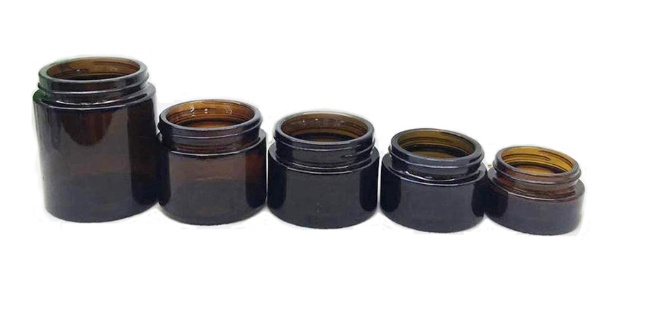 30g amber straight sided cream jars