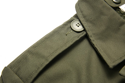 Army green winter fleece overcoat