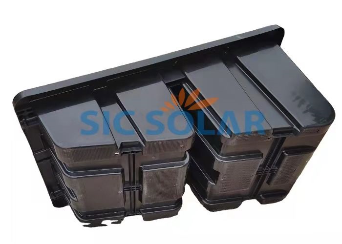 Solar panel plastic mounting structure