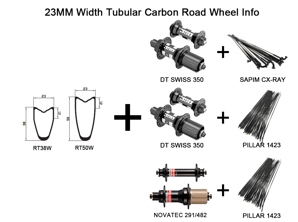 23mm tubular road wheels