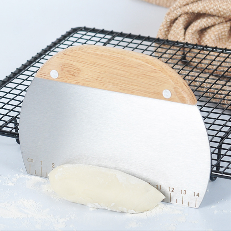 Stainless steel dough chopper scraper cutter with scale