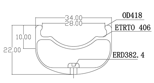 34mm wide 406 rim