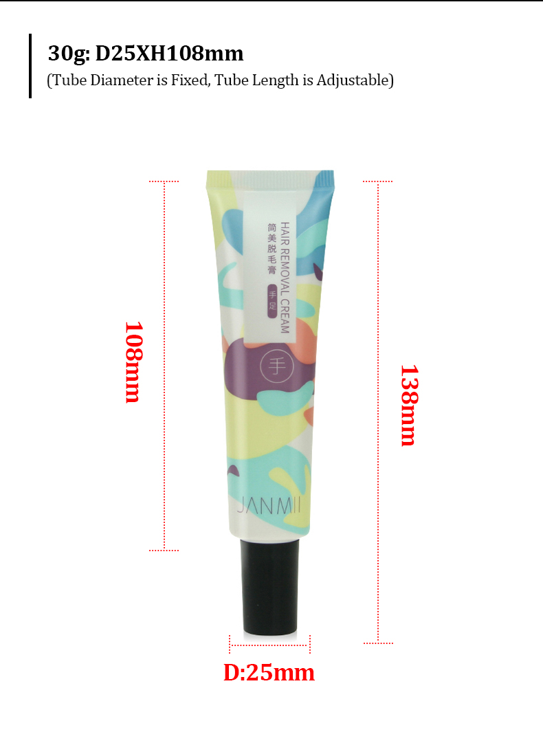 PP Nozzle Squeeze Hand Cream Tube 