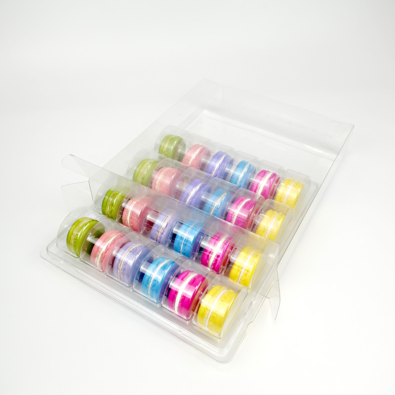 24 macaron blister tray with plastic box