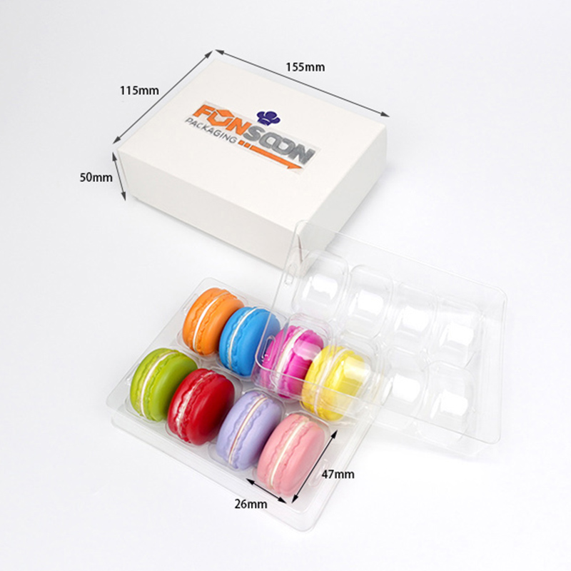 8 macarons paper packaging box