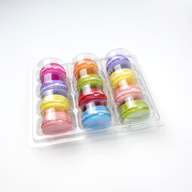 12 macaron clear blister tray 