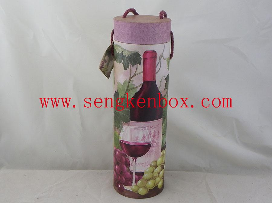 Round Wine Packaging Paper Box