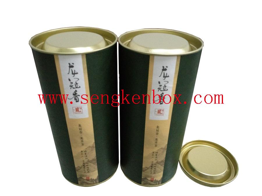 Paper Tube with Inserted Metal Lid