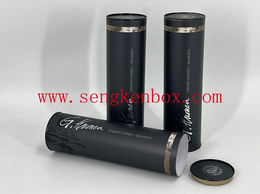 Black Custom Decorative Pattern Paper Tube