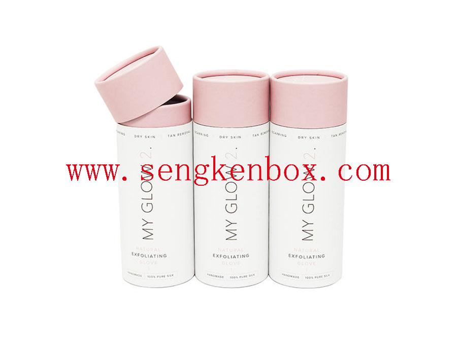 Round Pink Roll Edge Paper Can