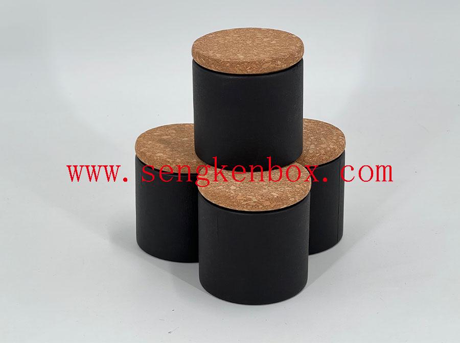 Wooden Lid Cylinder Cardboard Box