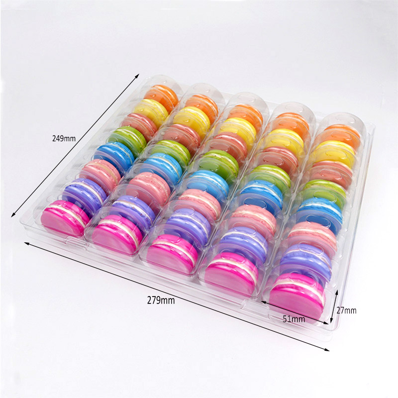 40 macaron plastic blister box