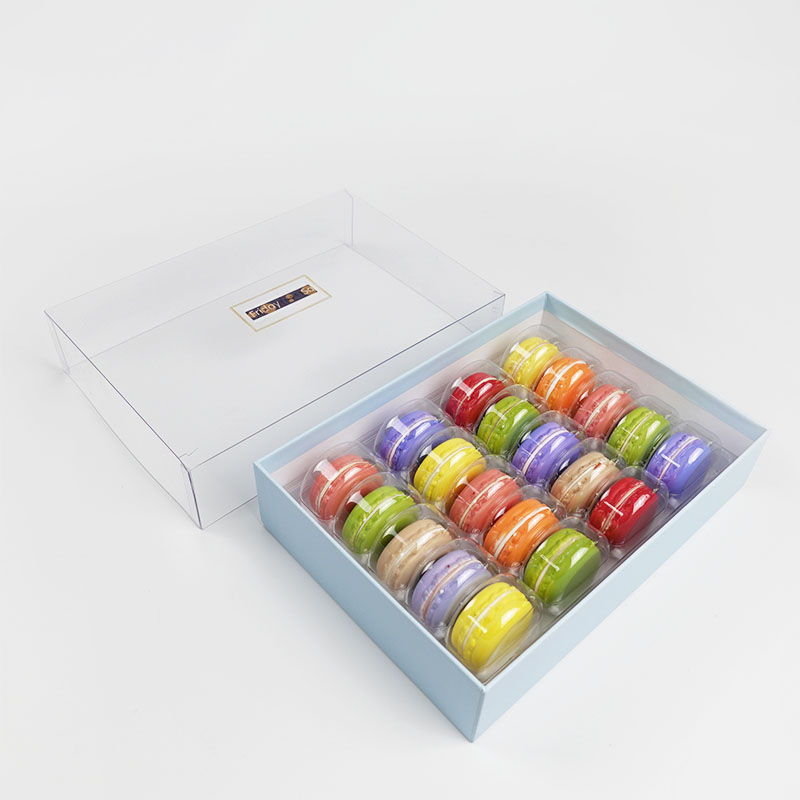 custom rigid gift box for 20 macarons