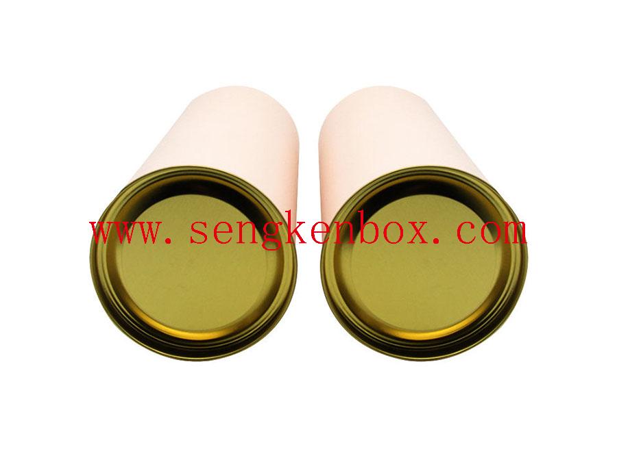 Cardboard Tube With Tin Lid