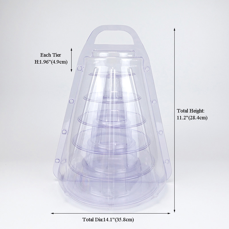 6 macaron tower display with carrying case