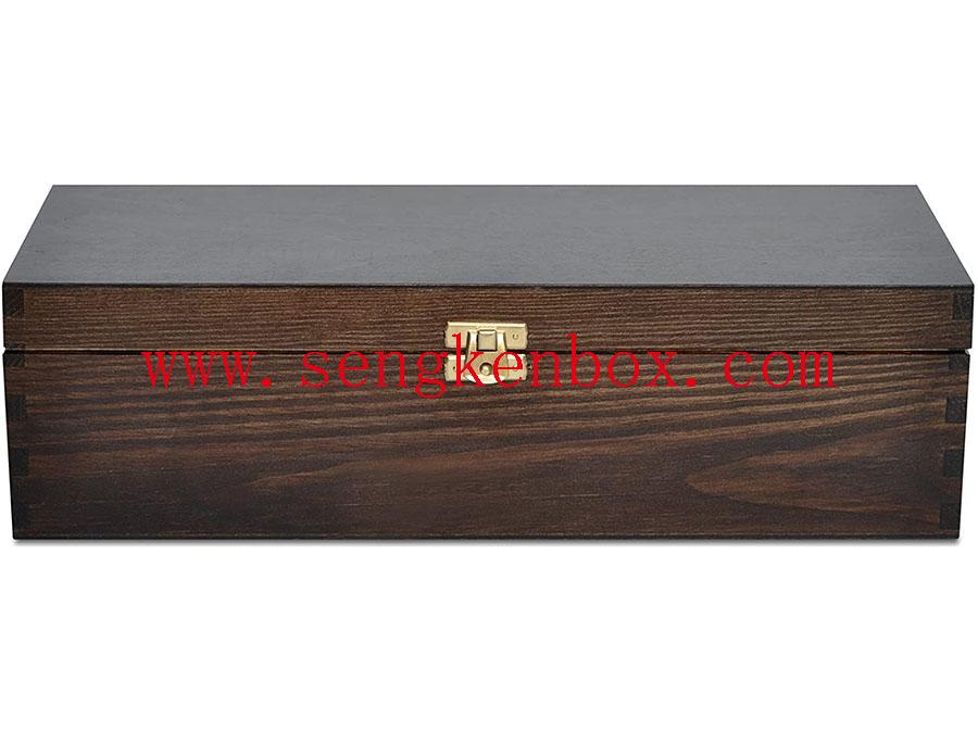 Wooden Box With Metal Clasp