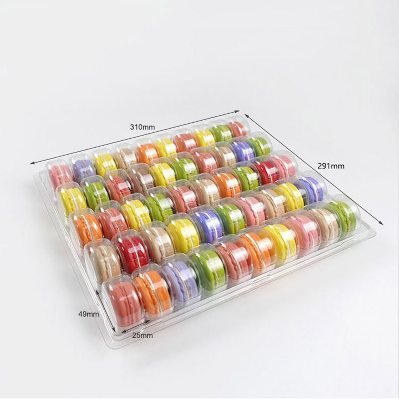 50 macaron plastic blister box