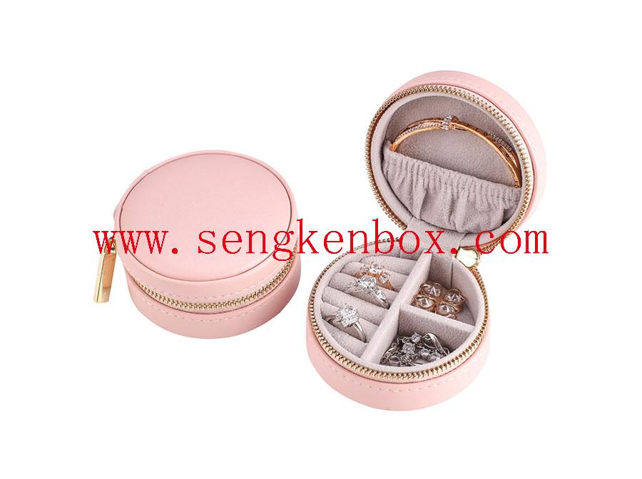 Portable Leather Jewelry Box