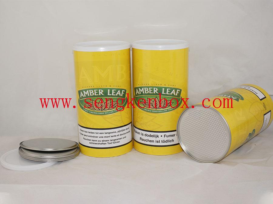 Amber Leaf Teas Packaging Paper Cans